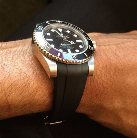 rubber b strap rolex gmt|Rolex submariner rubber strap price.